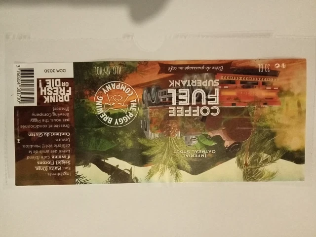Etiquette de Bière : COFFEE FUEL  - The Piggy Brewing Company - 54 France