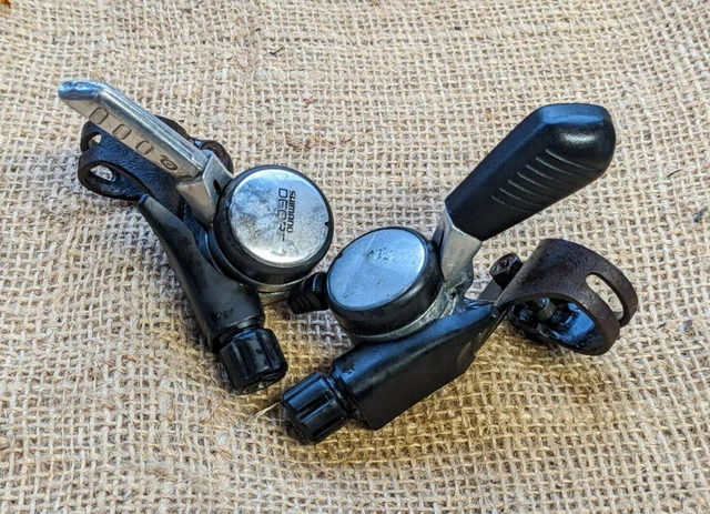 Leviers De Vitesses Shimano Deore SL-MT62 - 7 Vitesses, Pouce Triple, Vintage, Occasion
