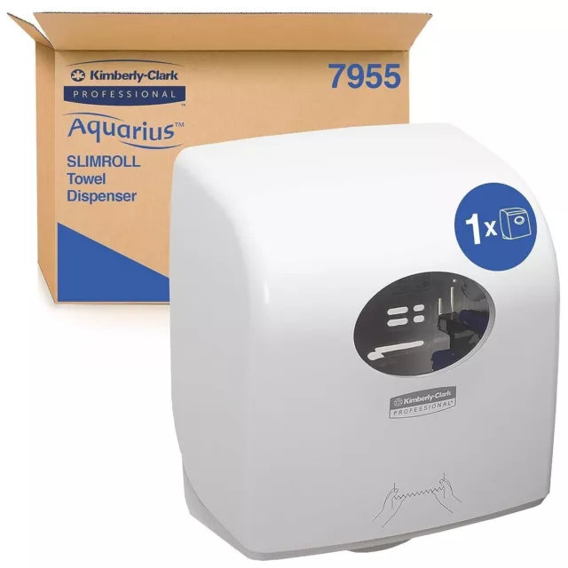 Kimberly-Clark Aquarius Slimroll Rolled Paper Hand Towel Dispenser 7955 VAT Inc