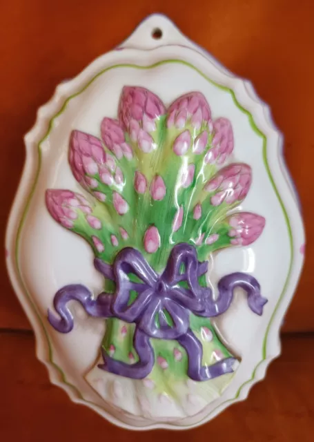 Vintage Jelly Mould Franklin Mint Le Cordon Bleu ASPARAGUS 1986 Ceramic