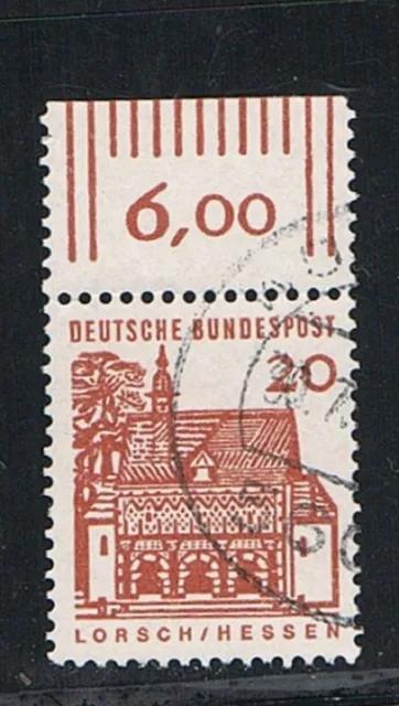 Deutsche Bauwerke klein 20(Pf) 456 Oberrand gestempelt