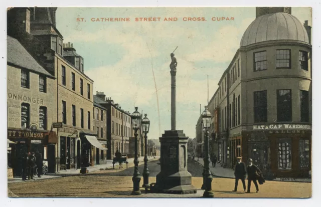 St Catherine Street Cupar Fife Vintage Postcard H13