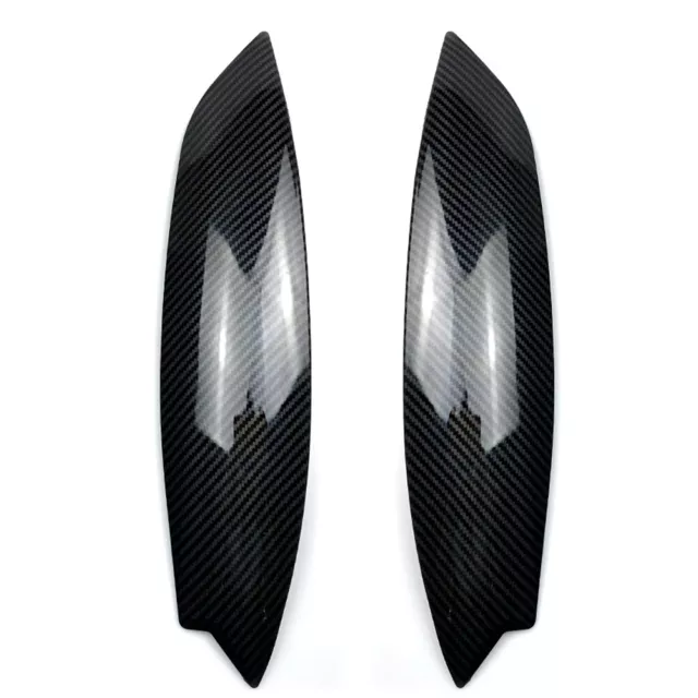 2x Carbon Fiber Headlight Eyelids Eyebrow Cover For VW Golf 5 GTI R32 Jetta MK5 2