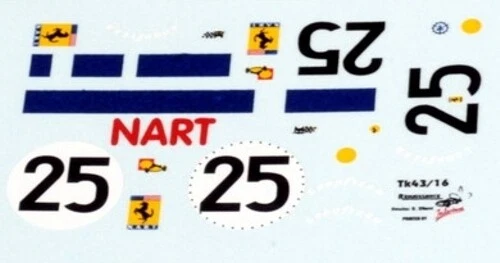 Decals 1:43 Numeri 4-5 Mm Bianchi E Neri - F1, Le Mans, Indy - FDS Edizione Limitata