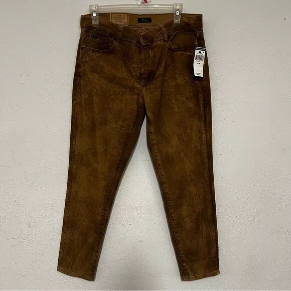 Polo - Ralph Lauren THE TOMPKINS SKINNY CROP- Brown Jeans size 30R New