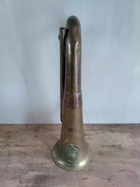 Vintage Copper and Brass Argyle & Sutherland Military Bugle