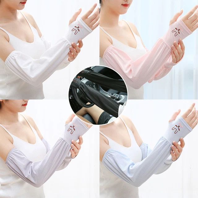 1Pair Cooling Arm Sleeves UV Sun Protection Cover Outdoor Sport Cycling Golf