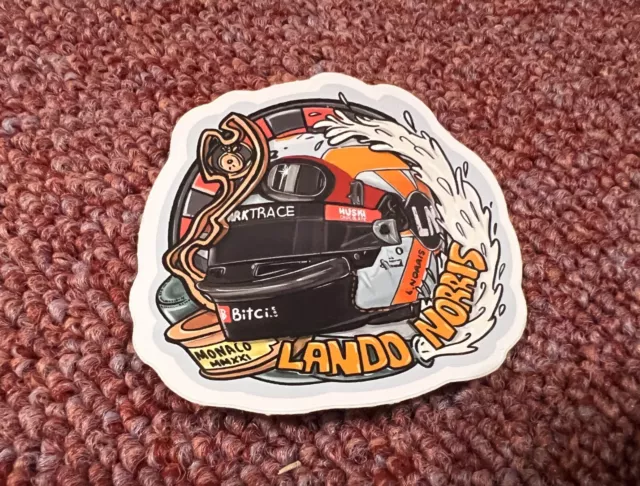 Autocollant Casque Helmet F1 Formule 1 Formula Mac Laren Lando Norris Monaco