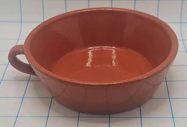 Soup Cereal Salad Side Bowl Dish ceramic w handle 5.25" X 1.5"  Terra Cotta