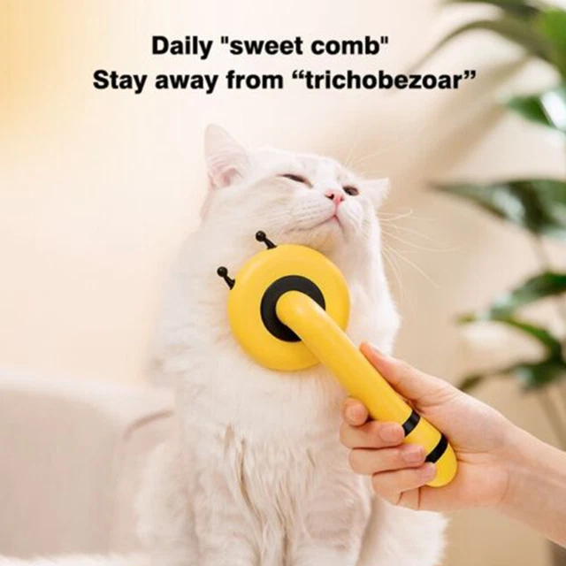 Dog Cat Comb Pet Hair Remover Grooming Massage Deshedding Self Cleaning Brush TU