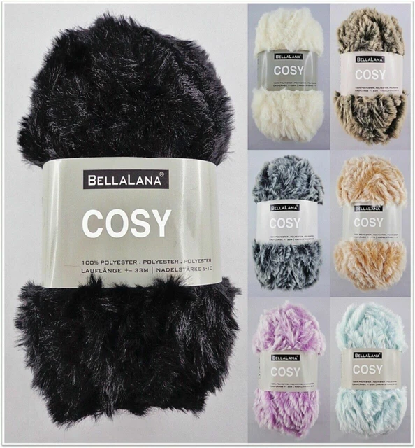 50g BellaLana Cosy Flauschgarn Kuschelwolle zum Stricken Häkeln GP 59,80€/1kg