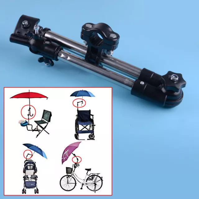 Bike Bicycle Wheelchair Stroller Chair Umbrella Connector Holder Mount Stand