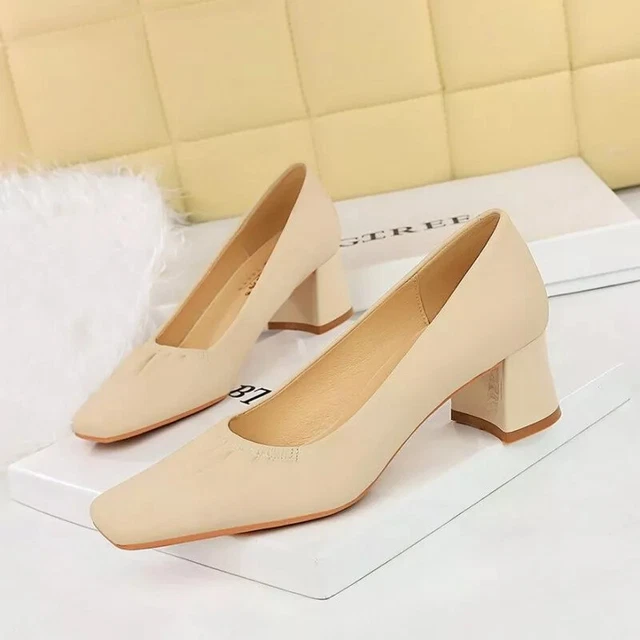 Escarpins Talons Aiguille Heyraud - Cuir Beige - Pointure 38.5 - Très Peu Portés