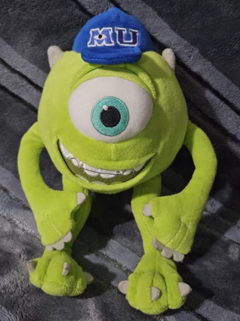 Disney Pixar Mike Wazowski Monster University Plush Doll Stuffed Toy MU Hat 8.5"