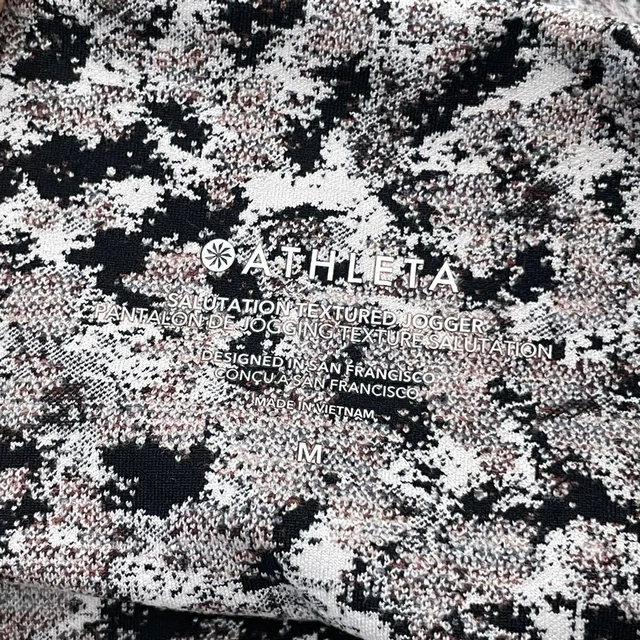 ATHLETA SALUTATION TEXTURED Jogger Women's Size M Meadow Decadent 105.