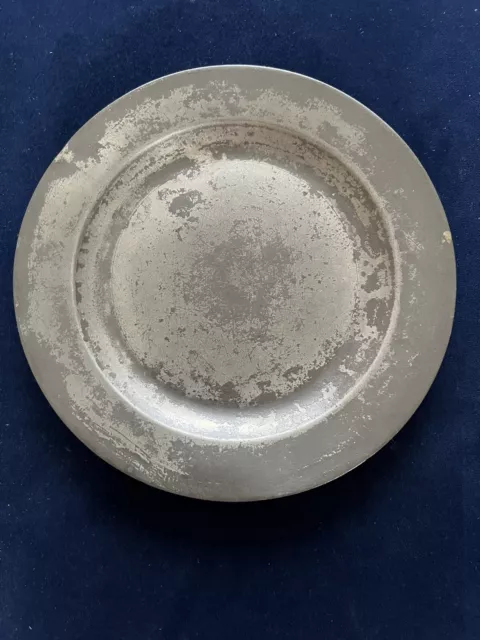 Antique 18th London Made Pewter Plate.