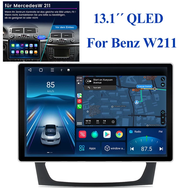 W219 Android 13& ANDROID 12.0 Autoradio 8Kern 4G GPS Navi SWC für Mercedes-Benz W211 ...