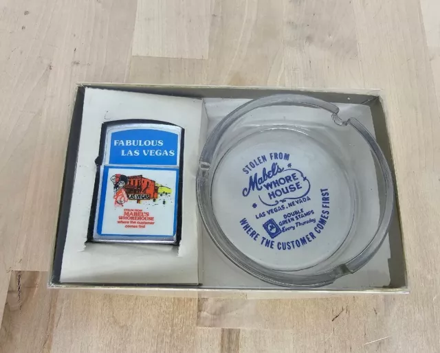Vintage New STOLEN FROM MABEL'S WHORE HOUSE Las Vegas, Lighter Ashtray