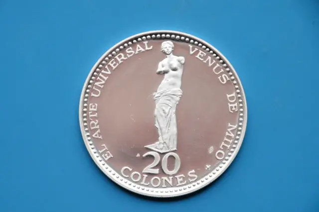 Costa Rica -Venus De Milo 20 Colones 1970 PP 43.42g 0.999 Silber Proof gekapselt