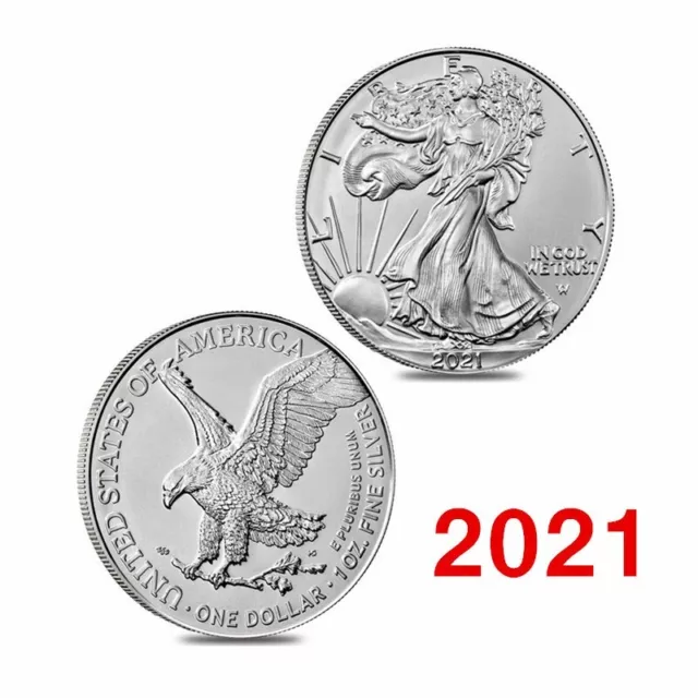 Silbermünze American Eagle 1 oz Silber  2021  USA One Dollar  1 oz 999