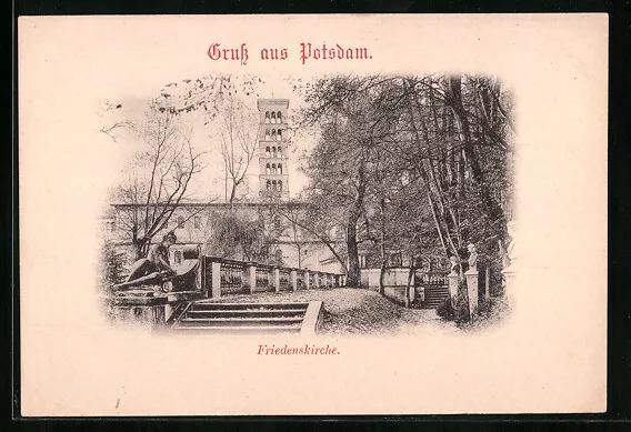 Ansichtskarte Potsdam, an der Friedenskirche