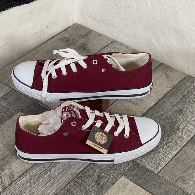 DUNLOP GREEN FLASH Red 9 velcro used retro trainers 1.20 PicClick UK