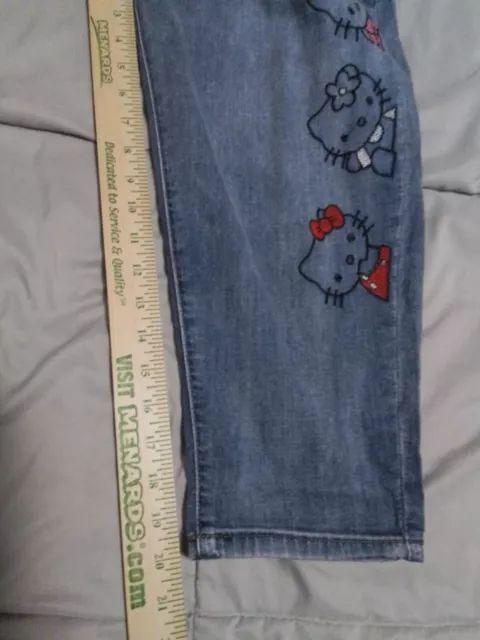 Hello Kitty Womens Jeans Size XL Embroidered Stitched & Sewn See Video 3