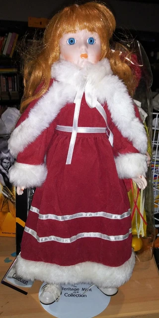 The Heritage Mint Collection Vintage 16" Jennifer Christmas Porcelain Doll