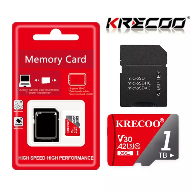KRECOO Micro SDXC Card 4G 64GB 128GB 256GB 1024GB Class10 UHS-I Ultra  Memory Lot