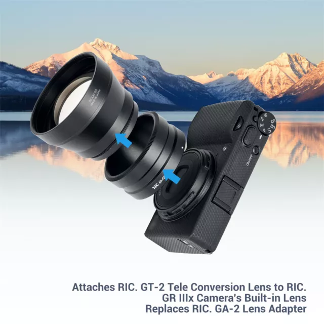 Lens Adapter Ring for Ricoh GR IIIx GR3X GRIIIx with GT-2 Lens Filter as GA-2