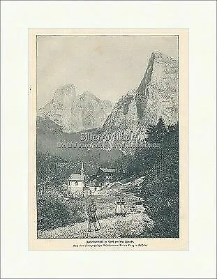 Hinterbärenbad in Tirol vorm Brande Anton Karg Kaisertal Original Druck GL 685