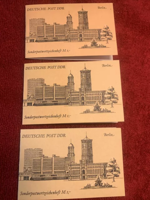 DDR Sondermarken-Heftchen SMHD 47 b, c, d