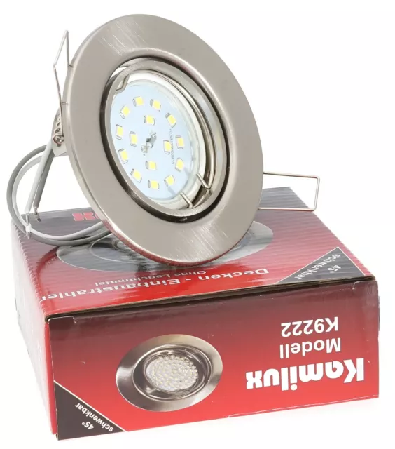 1-8er SET Einbaustrahler LED ultra-flach Decken-Spots 230V Einbau-Leuchten TOM