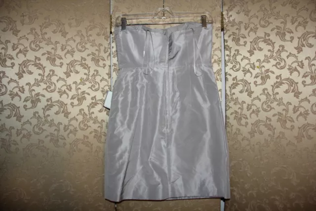 J. Crew Petite NWT Heather Gray Bridesmaid Silk Taffeta Formal SELMA Dress 2 P2 2