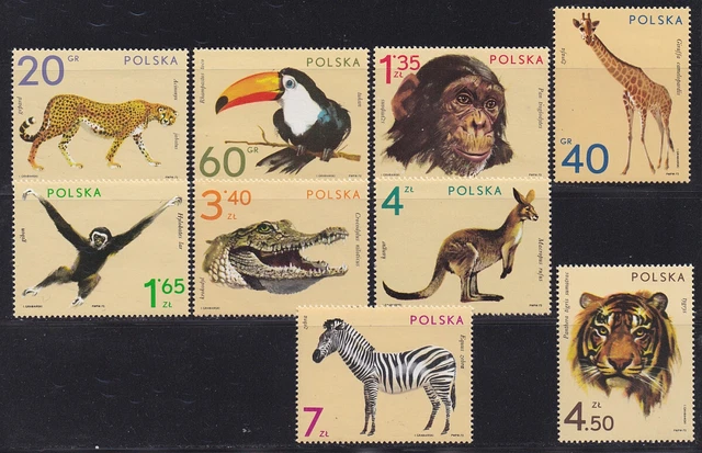 Zootiere, Polen Mi.Nr.2162-70, postfrisch   MNH