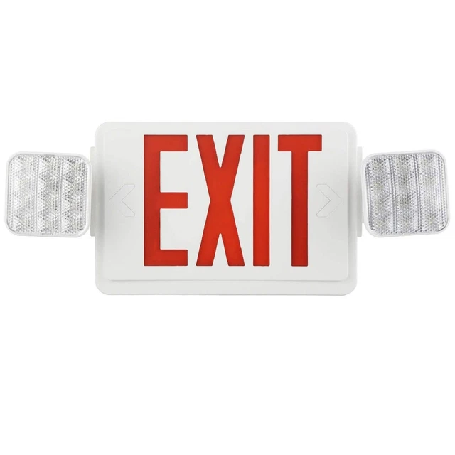 SPECTSUN1 PACK Exit Sign with Emergency Light,Emergency Exit Lights with Batt...