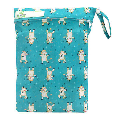 Reusable Baby Cloth Diaper Nappy Wet & Dry Bag Playful Cows