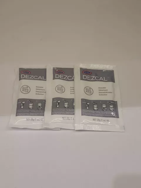 Urnex Dezcal Coffee Descaler For Espresso Coffee Machines , 3 x 28g sachets