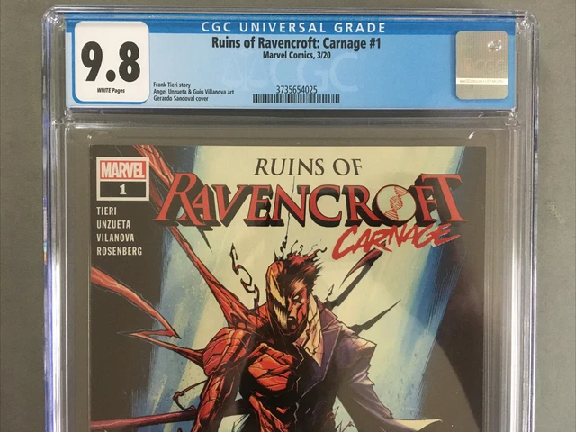 Ruins Of ravencroft: carnage #1 CGC 9.8 1st App Cortland Kasady 2