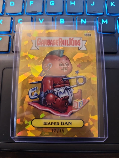 2022 Topps Chrome Sapphire GPK Garbage Pail Kids Diaper Dan 183a - Gold 12/15