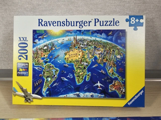 RAVENSBURGER JIGSAW PUZZLE World Landmarks Map XXL 200 Pieces 2017 £8. ...