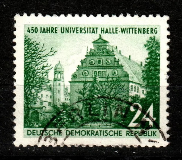 DDR MiNr. 318 o, sauber gestempelt / 400 Jahr Uni Halle-Wittenberg