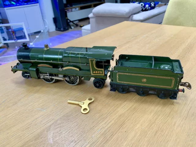 Hornby O Gauge 3C Clockwork GWR 4-4-2 Locomotive 4073 Caerphilly Castle VGC