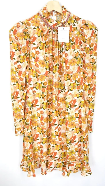 Sandro Per The Future Grace Abito Donna (Eu) 40 con Motivo Floreale Reno Pietra