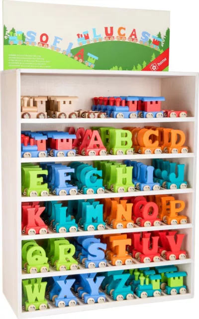 New Design Wooden Train Letters Personalised Name Train Coloured Gift Toy