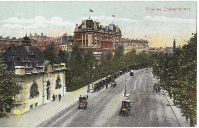 Vintage Postcard - london thames embankment