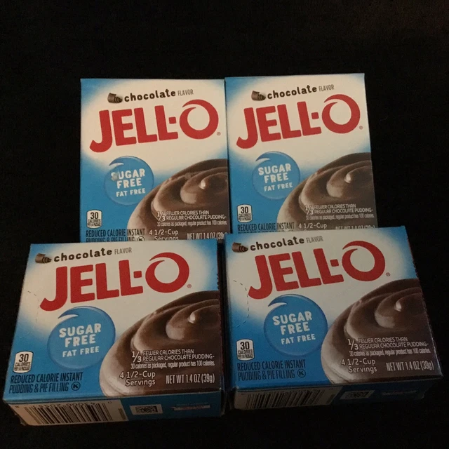 JELLO SUGARFREE CHOCOLATE Instant Pudding Mix Pack of 4 15.90 PicClick