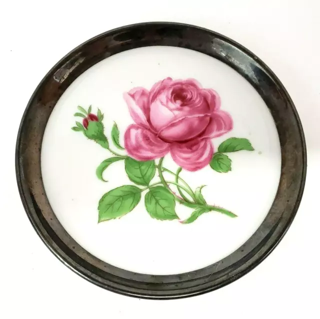Coaster by Fürstenberg Germany Pink Rose Trinket dish 4"