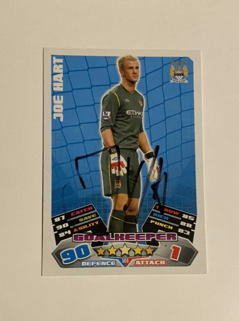 Joe Hart - Manchester City Fc Fussball Signiertes Spiel Attax Karte