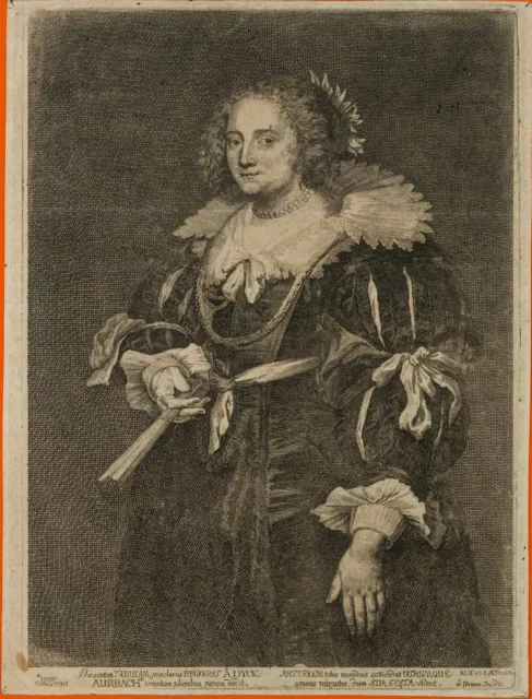 PRENNER (*1720) nach DYCK (*1599), Porträt Amalie zu Solms, KSt. Klassizismus